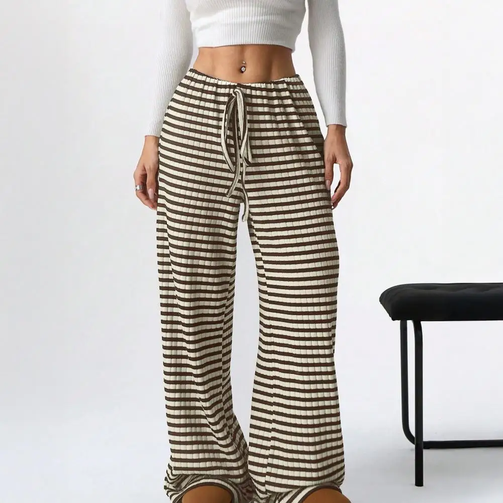 Spodnie w paski damskie proste streetwearowe luźne codzienne wiosenne proste uniwersalne długie wygodne nowe spodnie o luźnym kroju