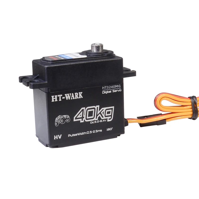 HTWARK เกียร์โลหะความเร็วสูง 40 กก.แรงบิดขนาดใหญ่ Digital Servo สําหรับ Rc รถ Crawler Scx10 Trx4 1/8 1/10 Rc รถรถบรรทุกชิ้นส่วนหุ่นยนต์