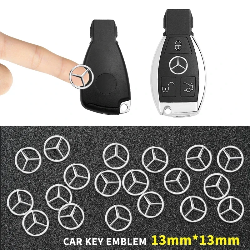 

13mm Car Key Stickers Auto Control Keychain Emblem Accessories Mercedes benz A C E Class CLA CLS W212 W213 W204 W205 CLA CLS