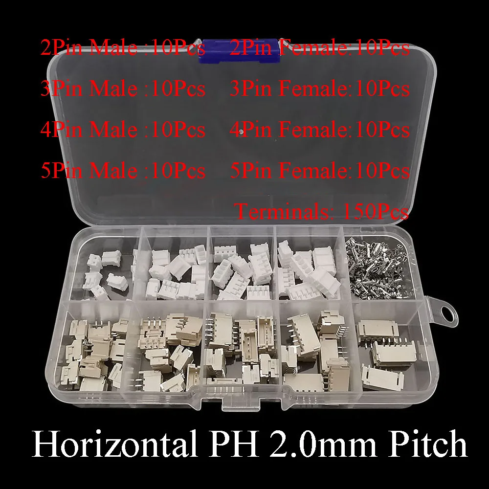 1 Box SH 1,0 MM/JST 1,25 mm/ZH 1,5 mm/PH 2,0 mm/XH2,54 mm/VH 3,96 mm Stecker Buchse Gehäuse Crimp Terminal Connector Kit