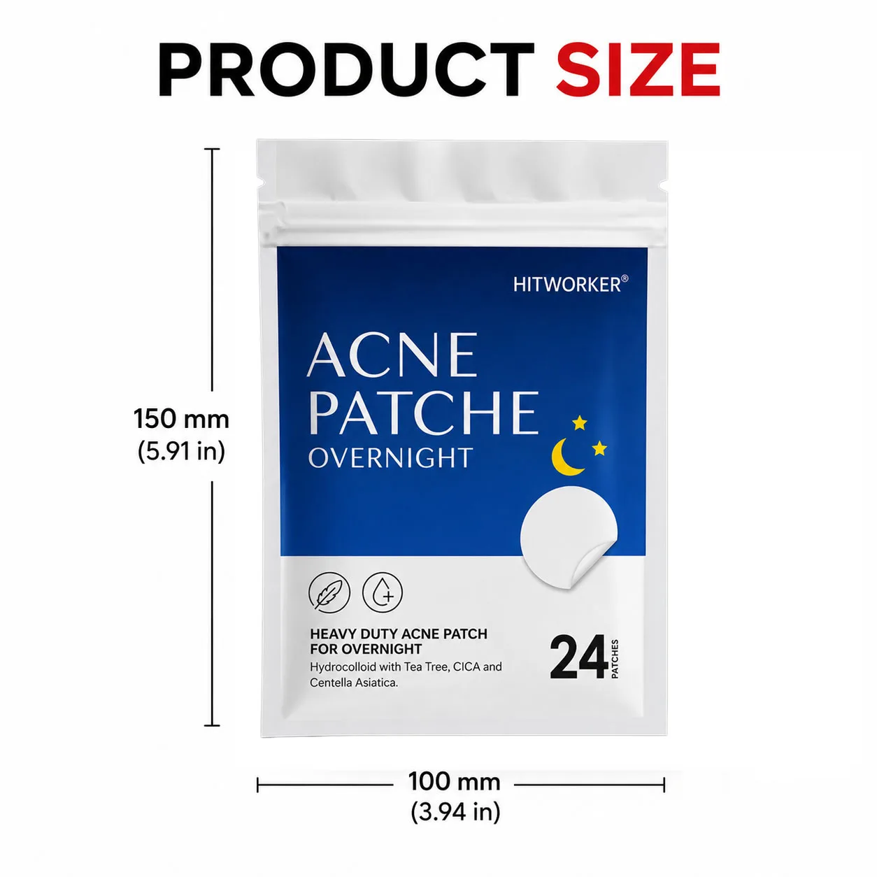 24pcs Overnight Pimple Patches Hydrocolloid Spot Cover Stickers Invisible Face Care Easy Peel Day Night Use