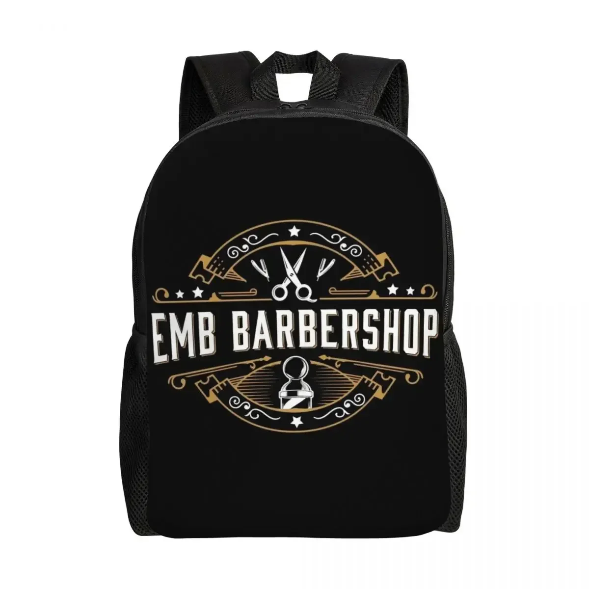 

Vintage Barber Shop Sign Travel Backpack Women Men School Computer Bookbag Barbershop College Student Daypack Bags
