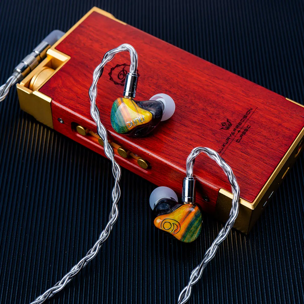 DUNU SA6 6BA Knowles&Sonion Drivers Wood Faceplate HiFi Music Monitor Audiophile In-ear Earphone Two Tuning Modes 8 Core Cable