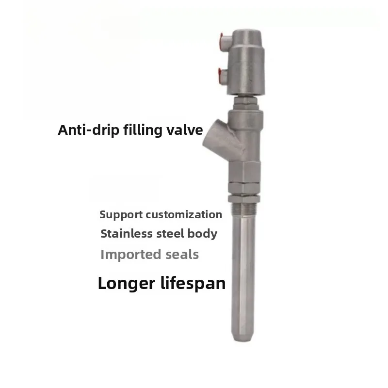 filling-machine-with-stainless-steel-dn15-27-extension-rod-anti-drip-pneumatic-discharge-nozzle-filling-valve-customization