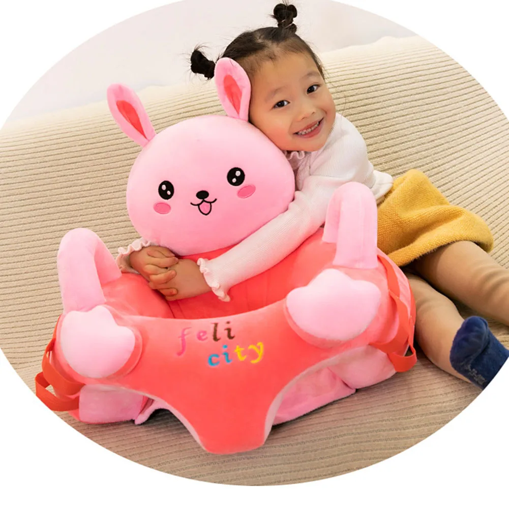 Desenhos animados animal sofá apoio assento tampa do bebê, pelúcia aprendendo a sentar, berço ninho