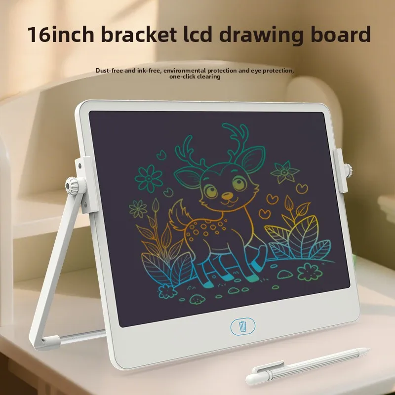 LCD Drawing Board with Bracket Electronic Writing Board Rewritable Small Blackboard Graffiti Painting Children's Toys