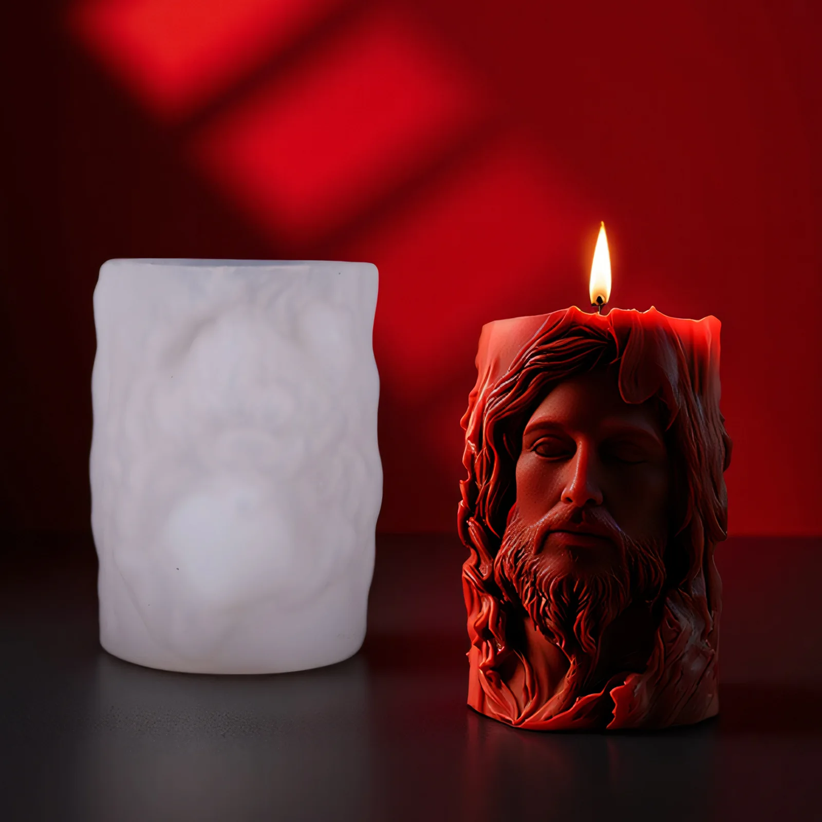 

Icon Series Scented Candle Silicone Mold DIY 3d Religious Portrait Relief Aromatherapy Plaster Resin Mold Candle Making Kit
