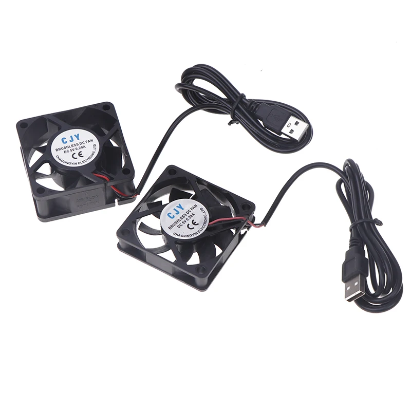 1PC PC Computer Case Cooler 60mm USB Fan 5V Brushless Cooling Fans For Raspberry Radiator Ventilation Oil Bearing