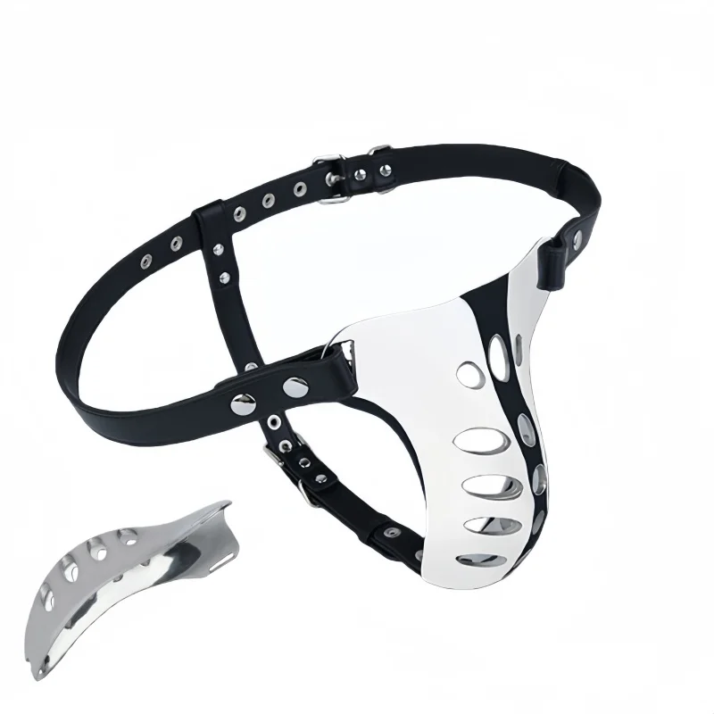 Secure Male Chastity Pants with Adjustable Leather Harness Bdsm Bondage Costumes for Men Prostate Massager Erotic Sex Toys - view 4