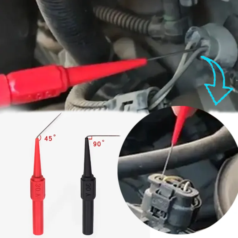 2PCs 30V Car Tip Probes Diagnostic Tools High Performance Cable Measuring Probe Pen Multi-Meter Tester Wire Tip Auto Tool