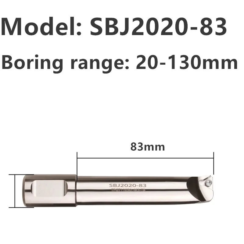 1pc SBJ2020-83L boring bar, use with NBH2084 boring head, boring hole range: 20-130mm.