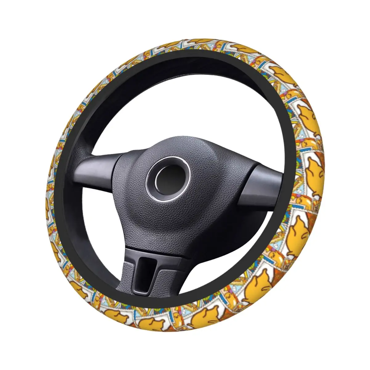 37-38 Auto Stuurhoes Gudetama Leuk Ei Cartoon Universele Auto Decoratie Mode Auto Accessoires