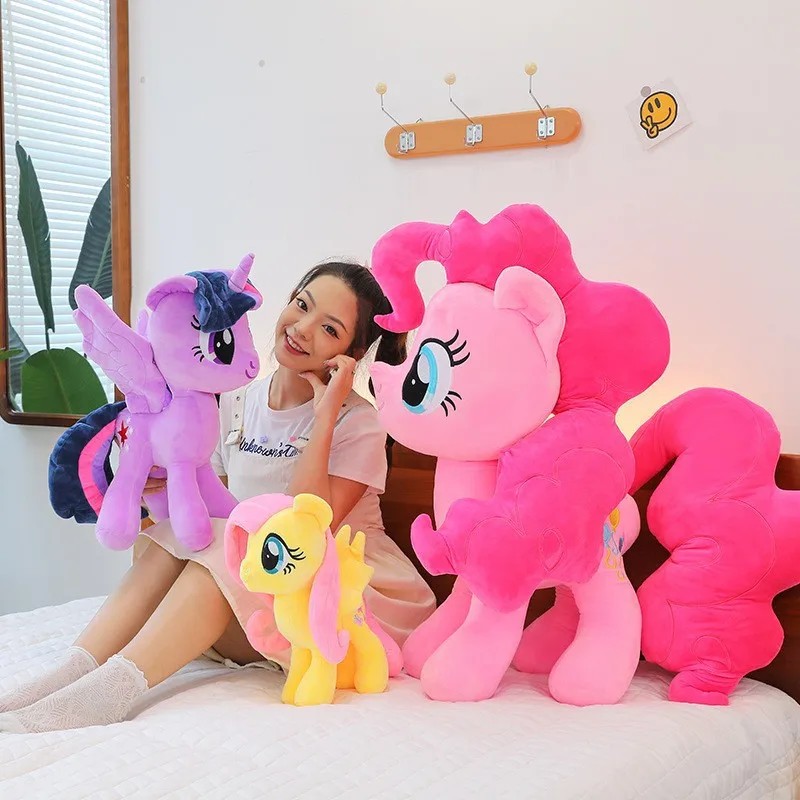 MINISO Anime My Little Pony prototyp pluszowa lalka Anime miękka poduszka dziewczyna serce Fluttershy ozdoby na sofę zabawki dla dzieci prezenty