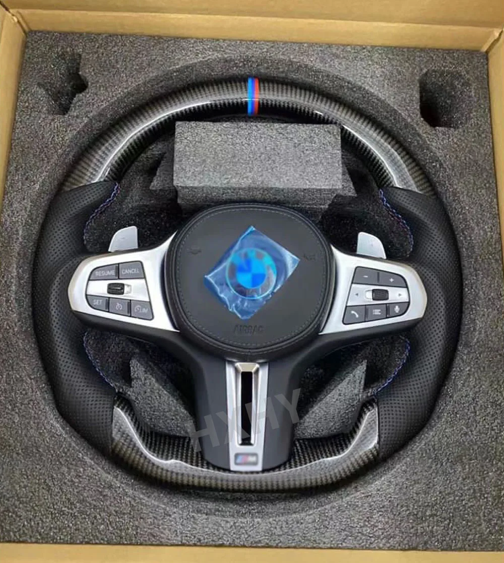 New Upgrade Alcantara Leather Customized Led Racing Wheel For BMW Steering Wheel M3 M5 G Series 1- 4 Series X1 X2 X3 X4 X5 X6 X7