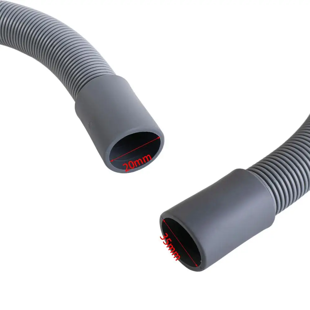 

Plastic Wash Machine Drain Hose Universal Convenient Waste Drain Hose Grey Durable Dryer Drain Hose Dishwasher