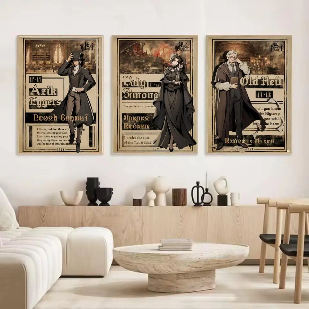 Anime Lord of the Mysteries Painting Calligraphy Stylish Canvas Poster Wall Art for Living Room Bedroom Cafe Office Decor Gift