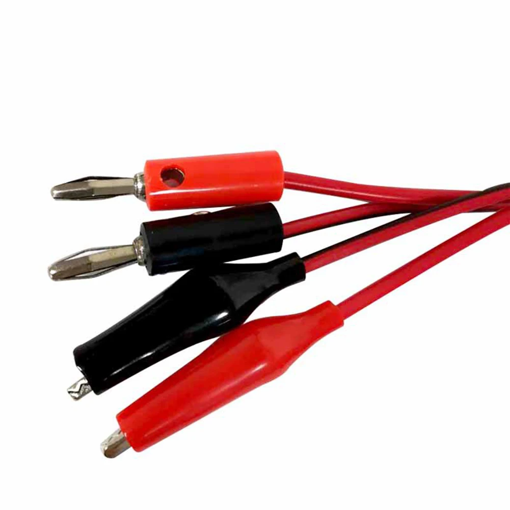 10A Capacity DC Test Cable with Red and Black Wire Pair and Spring-Loaded Clips for Consistent Terminal Contact