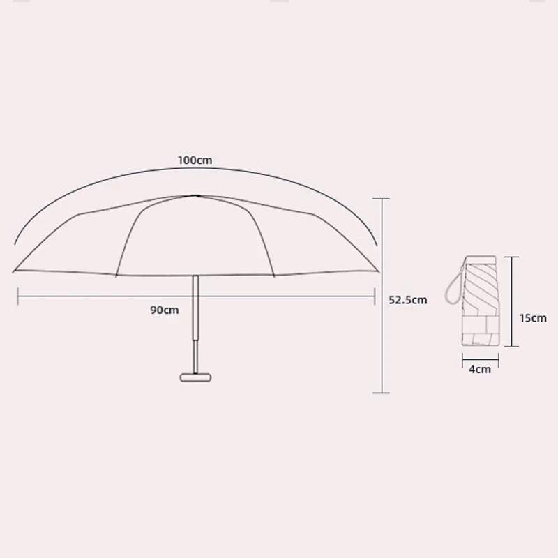 Xiaomi Mijia Ultraviolet Umbrella 6 Ribs 90cm Small Mini Umbrella Sunscreen Blocks Ultraviolet Rays Light Easy Carry Personal UV