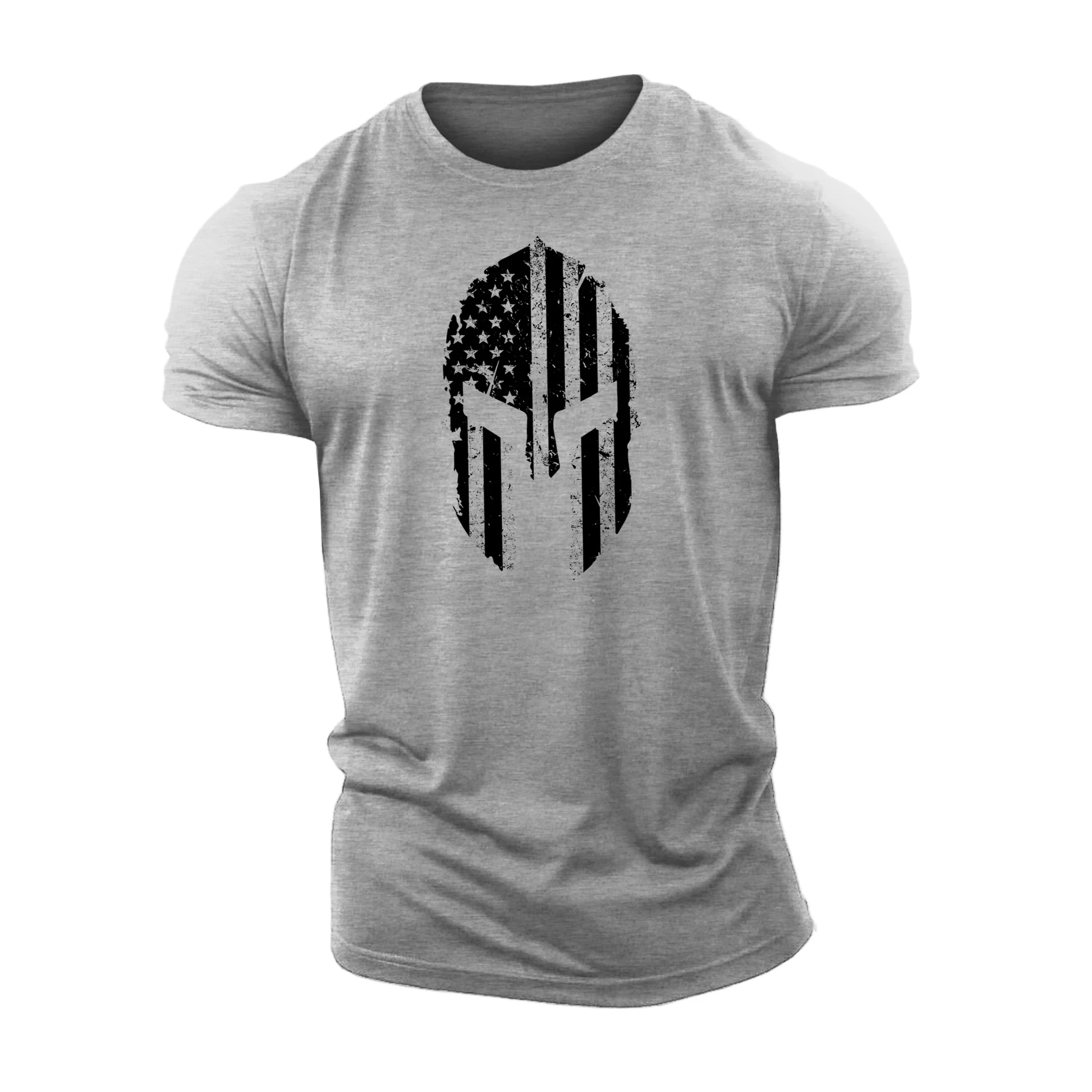 3D Printing Spartan USA - Gym Fitness T-Shirt High Quality Cotton Casual Men's Short Sleeves Top Muscle Man Tough Guy T-Shirt