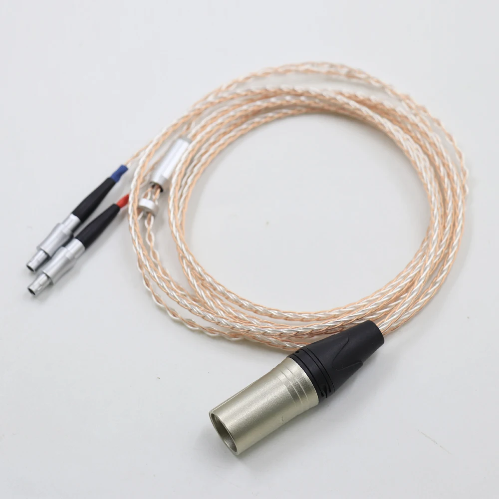 

XLR Balanced 8 Core Copper Silver Mixed Headphone Cable For Sennheiser HD800 HD800s HD820s HD820 Enigma Acoustics Dharma D1000