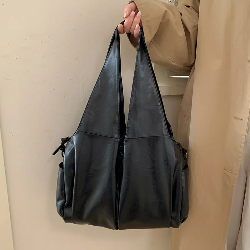 حقيبة يد كلاسيكية مريحة لعام 2025، محفظة كتف واسعة للنساء، حقيبة كروس للركاب بسيطة، حقيبة كاجوال من النهار إلى الليل #2