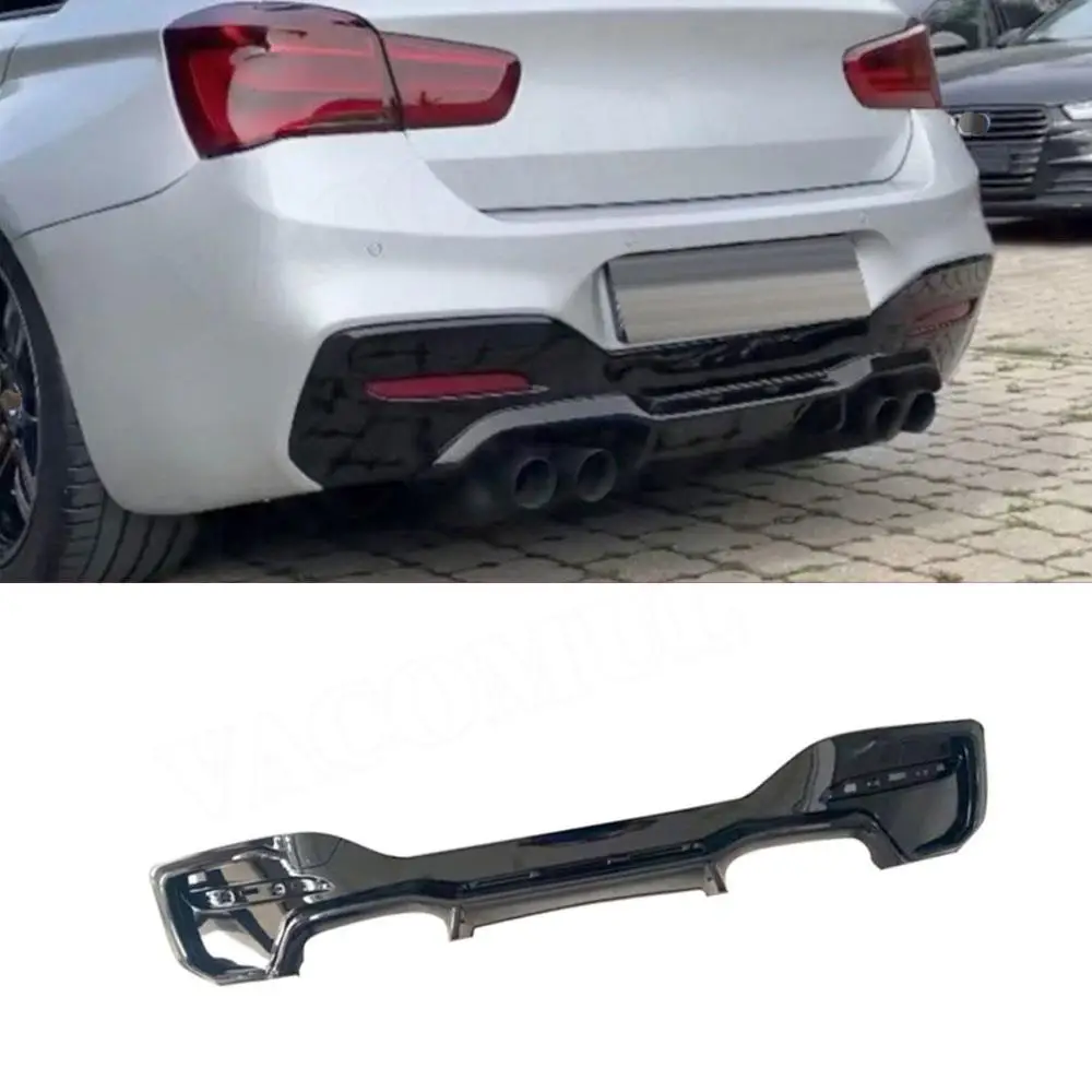 

VACOMUL ABS Gloss Black/Carbon Look Rear Bumper Lip Diffuser Extension Covers For BMW 1 Series F20 M Sport M135i M140i 2015-2018