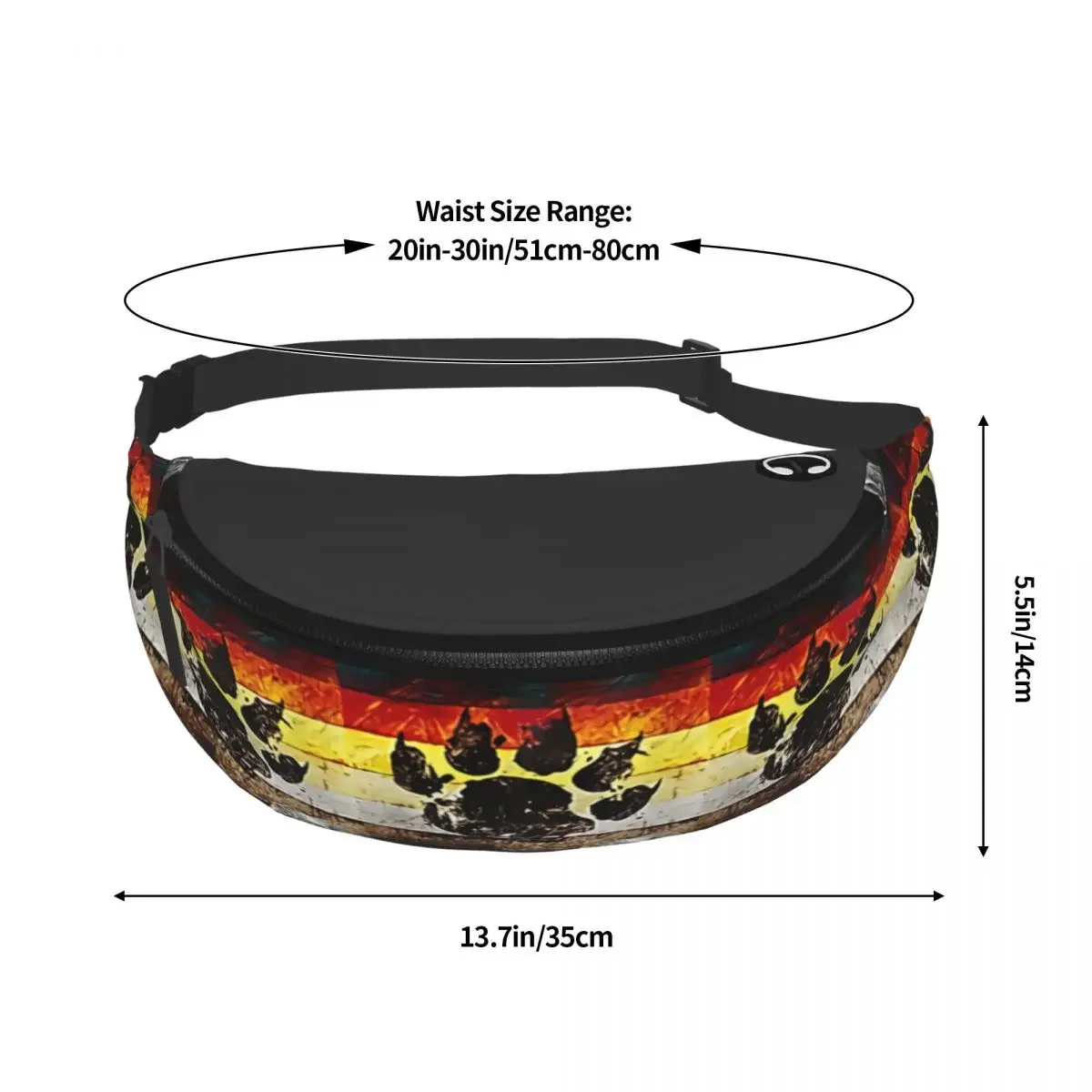 LGBTQ Pride Printed Waist Bags Bear Paw Fashion Belt Bags Man Women's Travel Fanny Pack Design Banana Packs