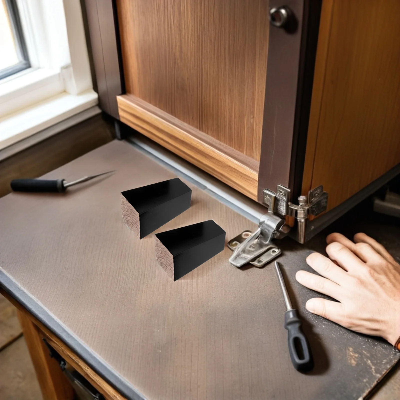 4pcs Solid Wood Sofa Legs 10Cm Square Furniture Feet For Couch Recliner Table Nightstand Dresser Chair Sectional Replacement