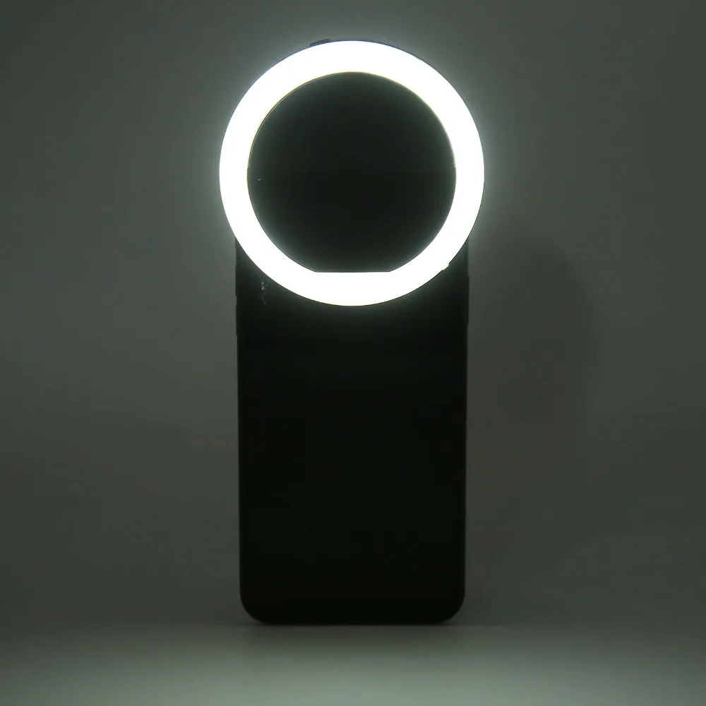 Adjustable Brightness Ring Fill Light Round Shape Soft Light Live Streaming Light Dimmable Light Clip Mount Selfie Ring Light