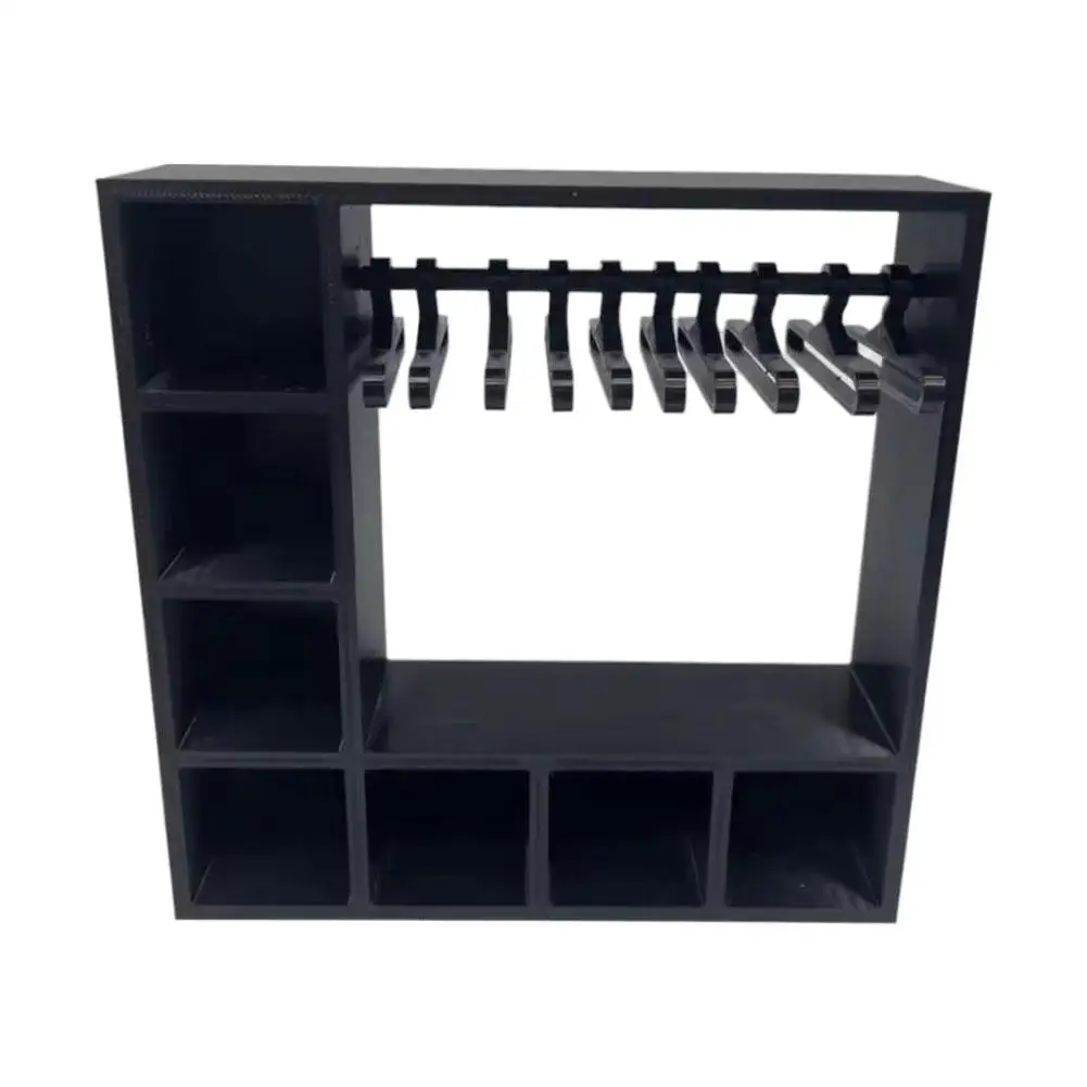 Exquisite Mini Hanger Display Rack Designed Specifically for Dolls - With 10 Hangers for Figures Durable Cute Display Box