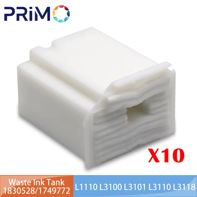 

10X контейнер для обслуживания резервуара для отработанных чернил для Epson L1110 L3100 L3101 L3110 L3118 L3160 L5190 L3150 L3115 L3116 L3166 L3158 L3165 2710