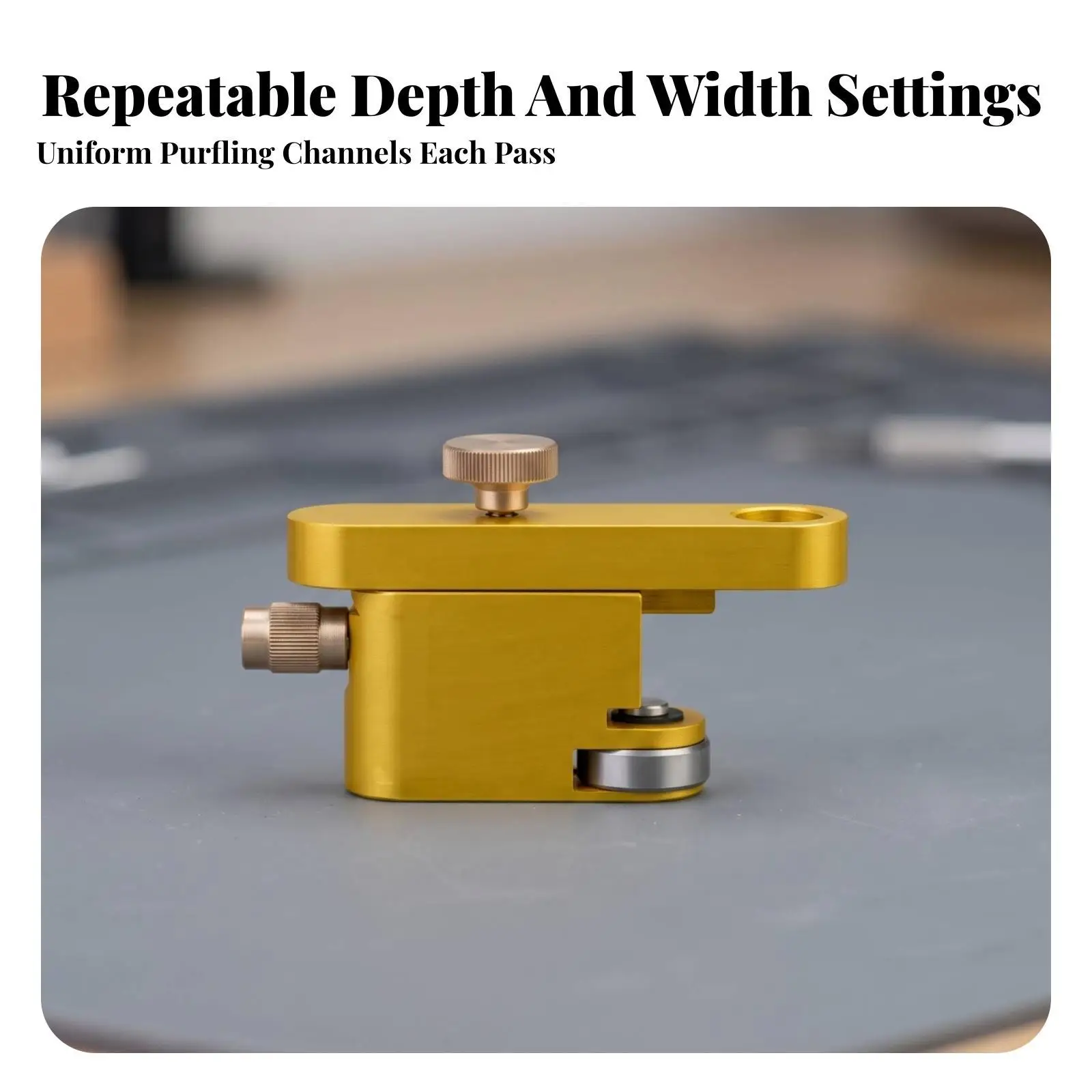 Compact Aluminum Violin Grooving Chisel for Guitar Making Equipment Purfling Cutter Guide with Cutting Wheel for Rosette