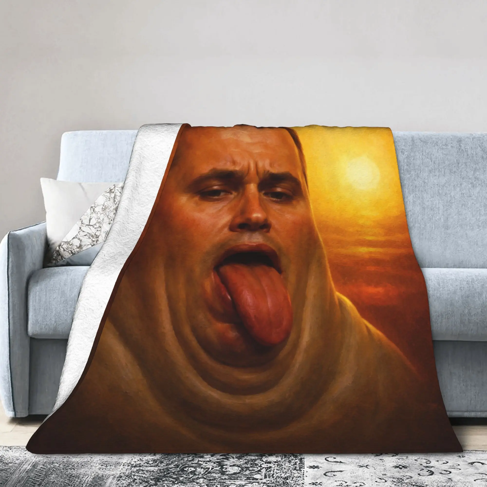 Charlie Kirk Dog Meme Fuzzy Blankets  Creative Throw Blankets for  Sofa Bedding Lounge 125*100cm Bedspreads,