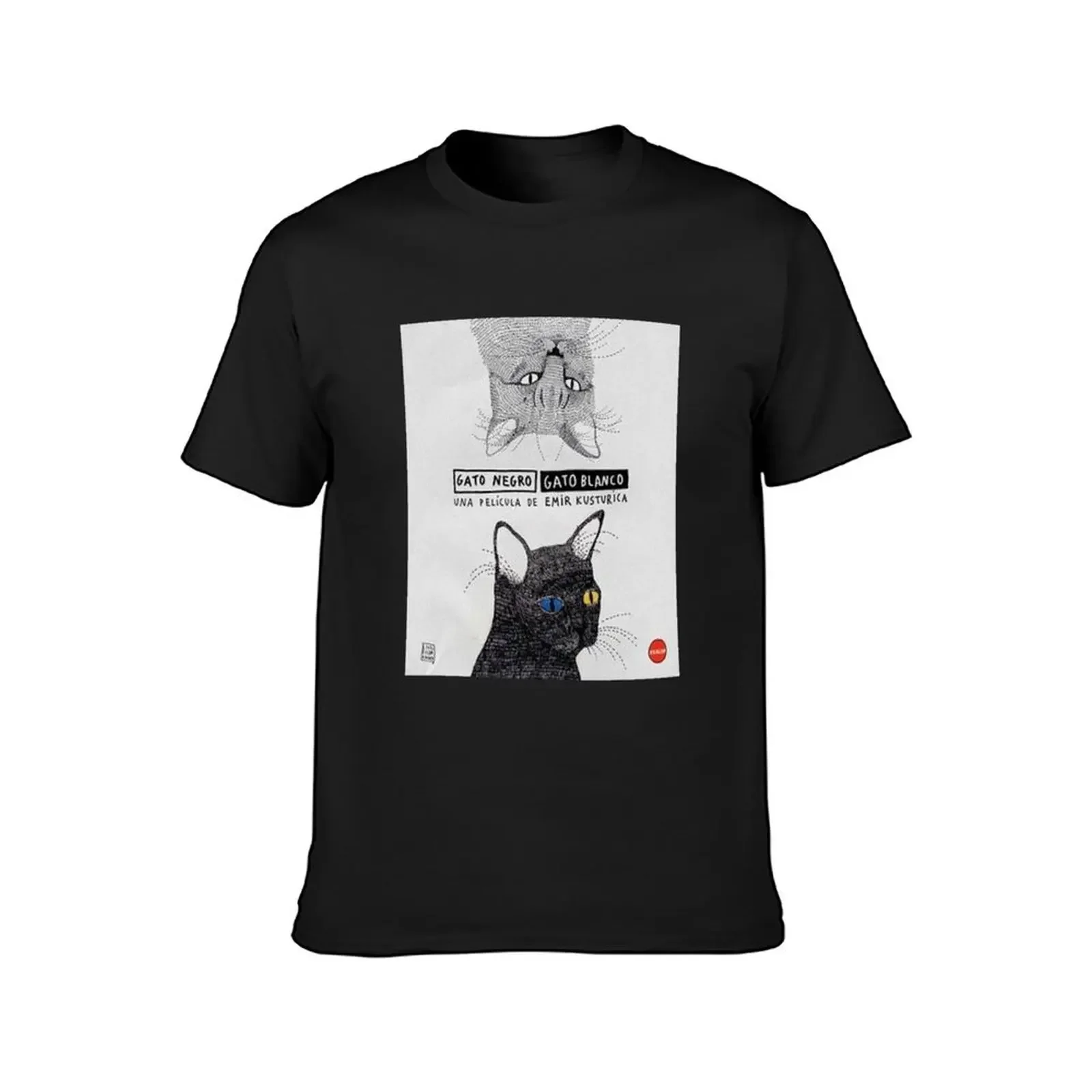 Gato Negro Gato Blanco by Emir Kusturica T-Shirt anime figures man clothes Funny t-shirts shirts graphic tee men