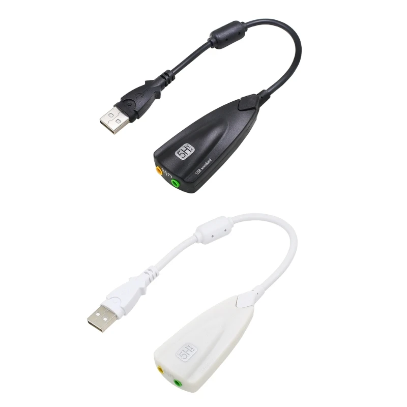 Professional 5HV2 USB External Sound Card for Laptop PC Wide Compatibility Quality USB External Sound Card 20cm Cable