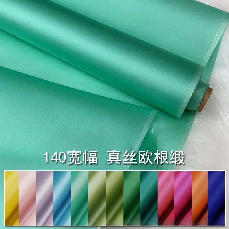 

140cm-width 14 momme silk organza satin gauze fabric dress