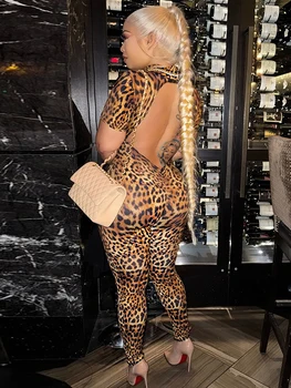 בגד גוף סרבל נשים אופנה חצי גבוה צווארון שרוול קצר רזה גוף