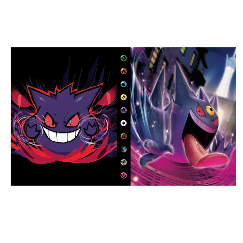 PTCG 120PCS Pokemon Kaarten Album Boek Cartoon Anime Gengar Pikachu Game Card VMAX GX EX Houder Collectie Bindmiddel map Speelgoed Gift