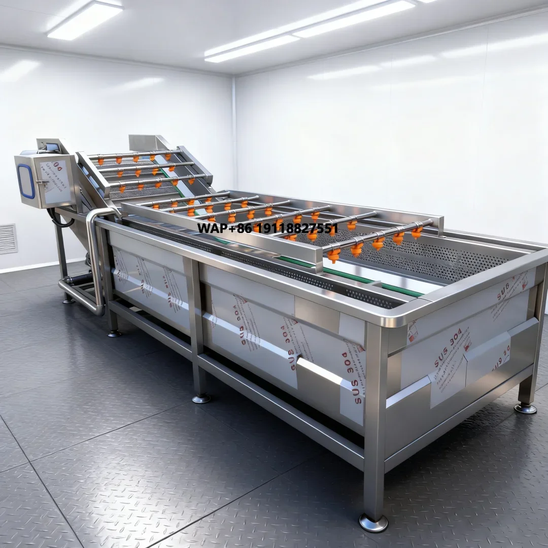 

Линия для мойки и обработки овощей и фруктов | Многофункциональная стиральная машина | Эффективная уборка, низкий уровень шума | Моторизованный приводной механизм