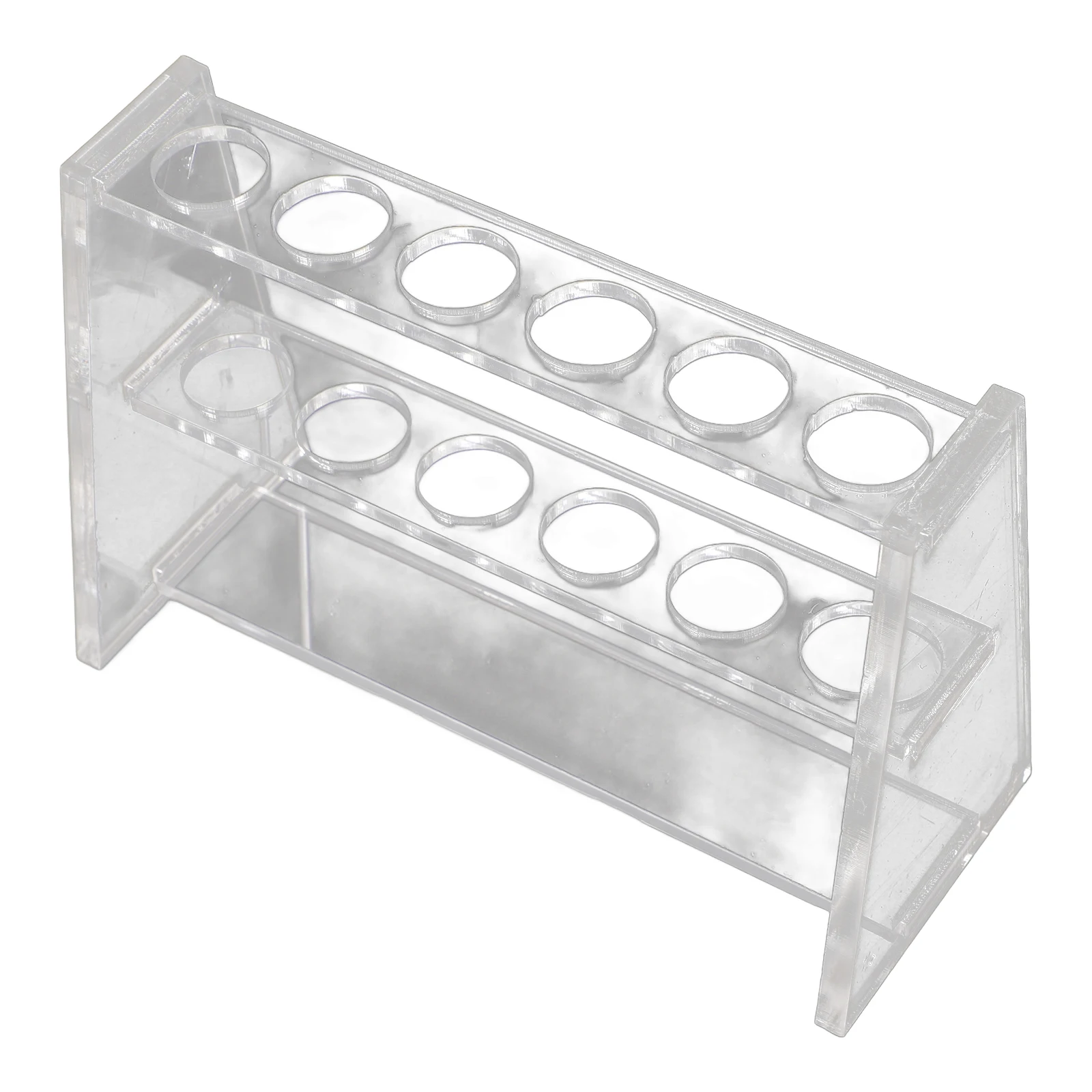 

Test Tube Rack Transparent Durable Acrylic Double Layer Stable Structure Sampling Tube Holder Laboratory Test Tubes Display