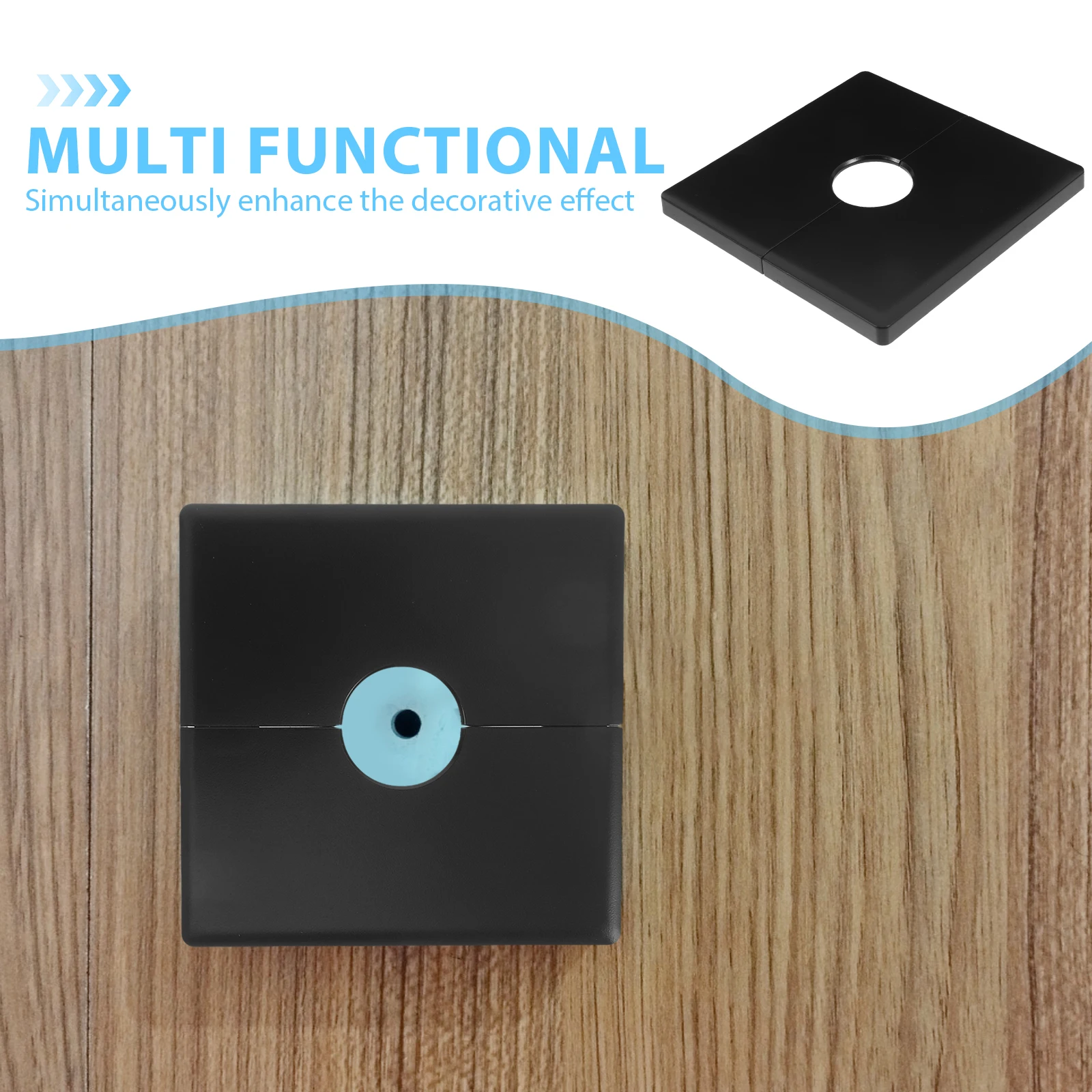 

4pcs Removable Adhesive Plate Cable Management Outlet Wall Hole Waterproof Protective Integrated Switch Socket Space-Saving Home