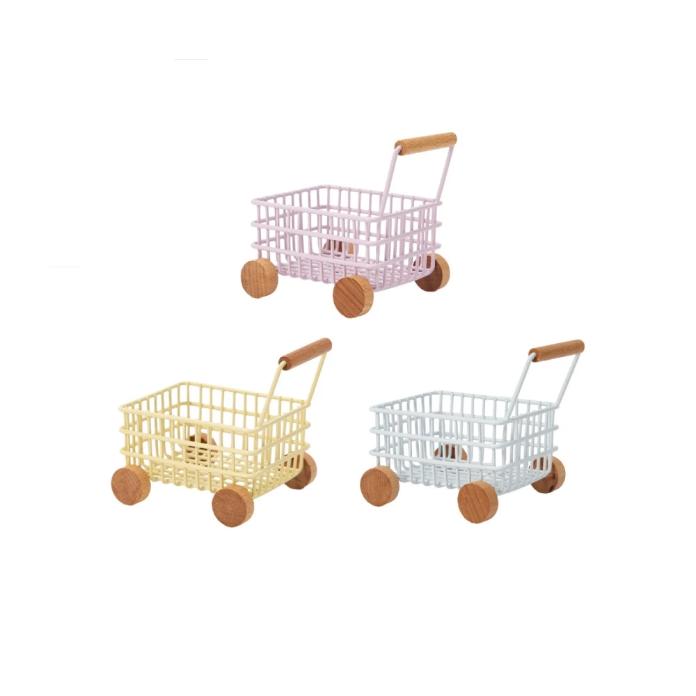 

Mini Storage Supermarket Shopping Cart Model Creative Multifunctional Gift Desktop Decoration Children's Gift Giving