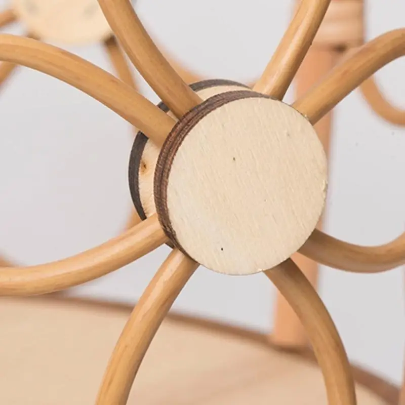 Rattan Indoor Plant Stand Straw Woven Flowers Pots Holder Stool with Legs Floor Planter Baskets Rack Plant Shelf C5AD