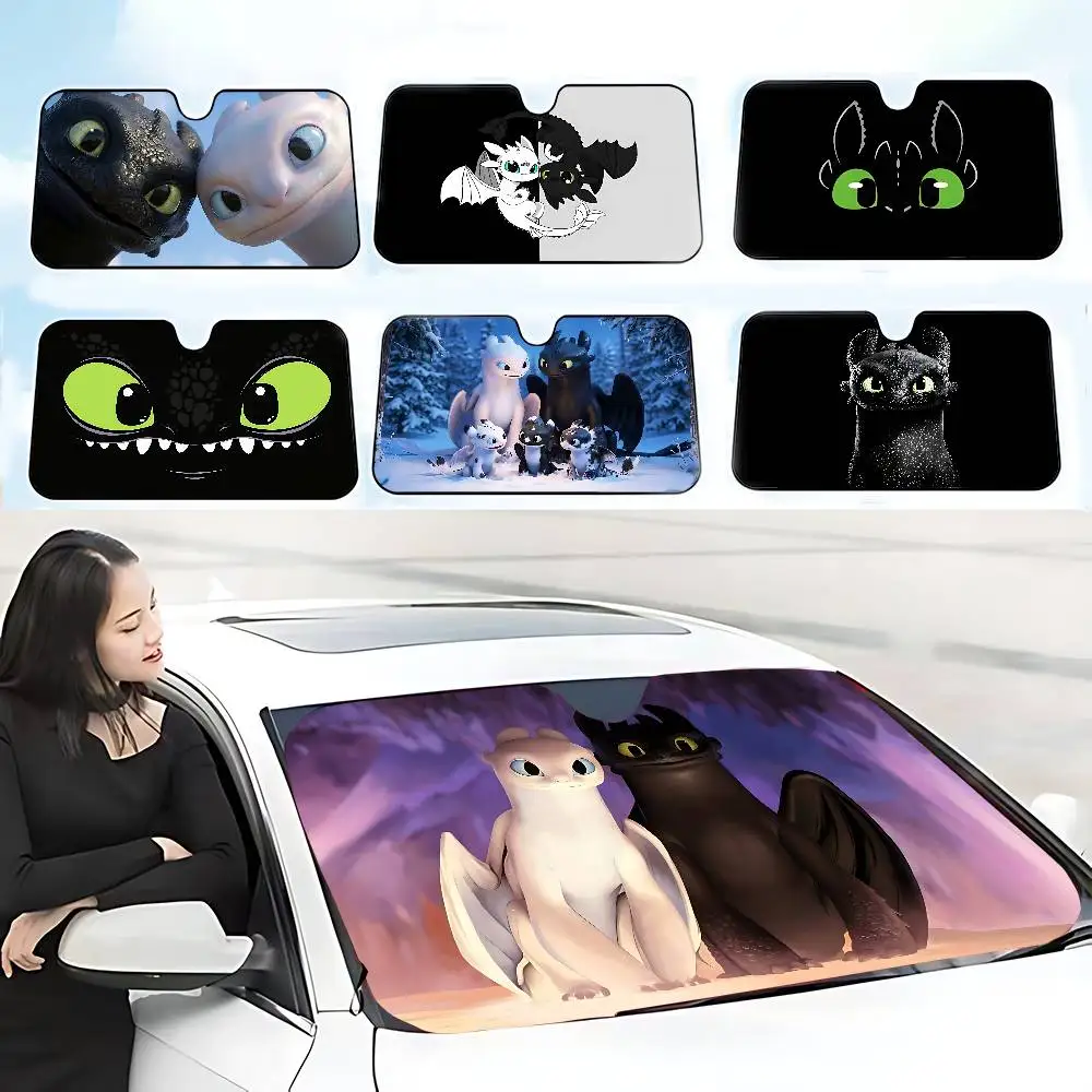 Classic-T-tOothless-S Anime Cool Stylish And Trendy Windshield Sunshade Car Windshield Cover Car Sunshade Curtain Sun Protection