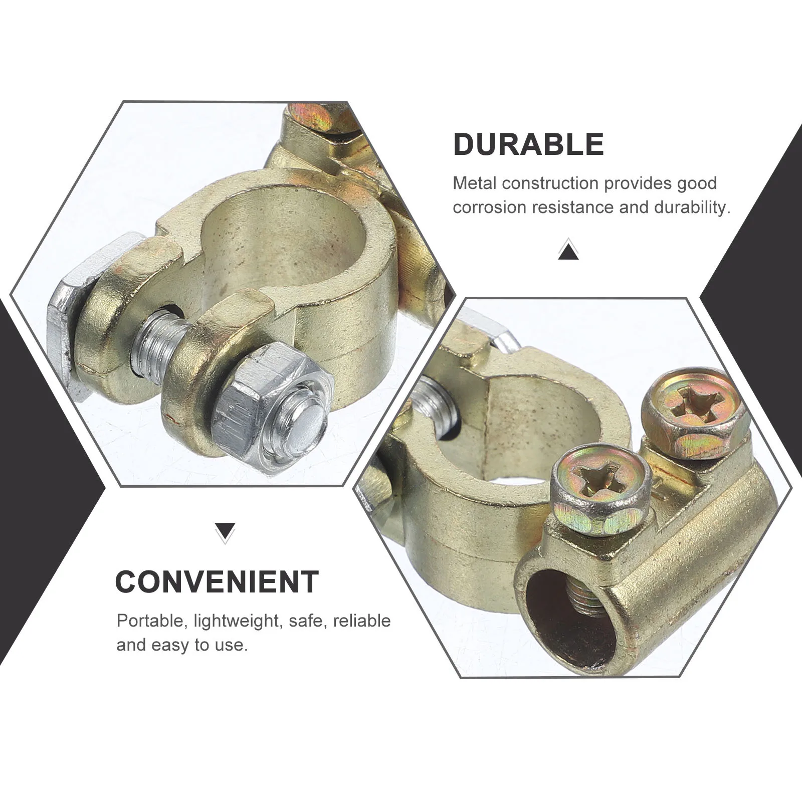 

2 шт. терминальные соединители, устойчивые к коррозии, автомобильные клеммные соединители для стабильного электрического подключения, автомобильный зажим