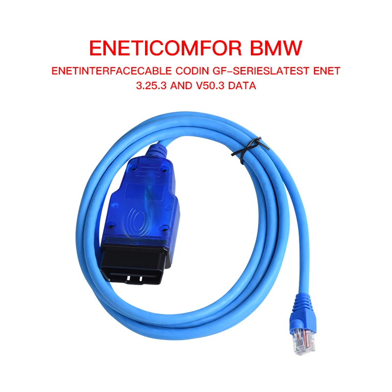 Quality ENET cable for Car BMW FG-series Coding Diagnostic Cable ICOM OBD2  Ethernet to Data OBDII Coding Hidden Data Tool