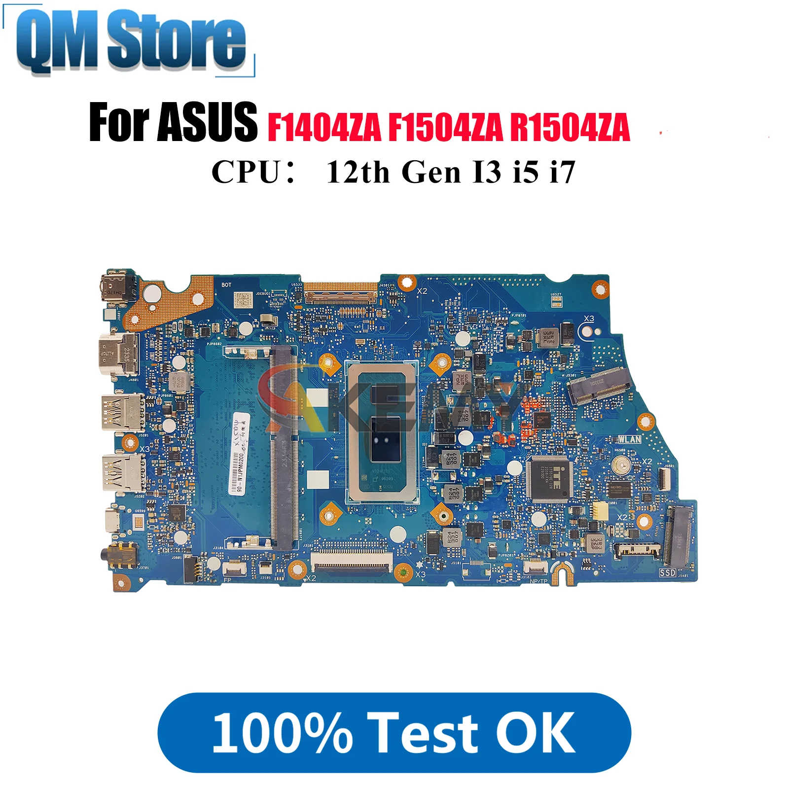 

X1704ZA Laptop Motherboard For ASUS VivoBook F1404ZA R1504ZA X1404Z X1404ZA F1504ZA F1704ZA Mainboard With 12th Gen I3 i5 i7 stk