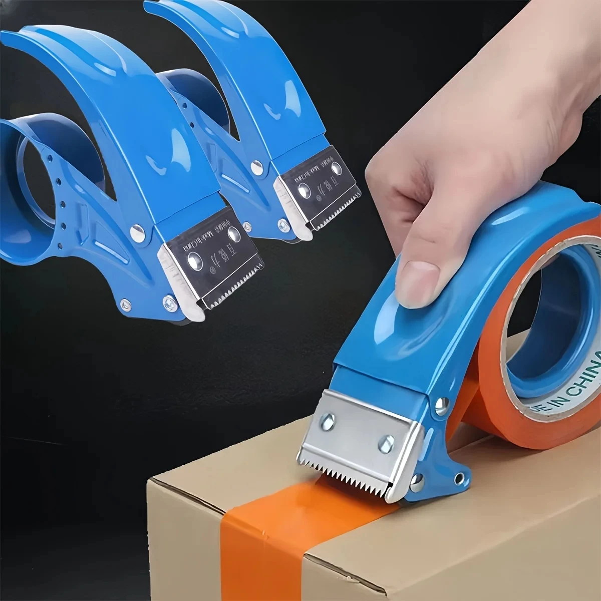 Transport Packaging Tape Dispenser, Heavy Duty Metal Packaging Tape Gun, Handheld Tape Cutter