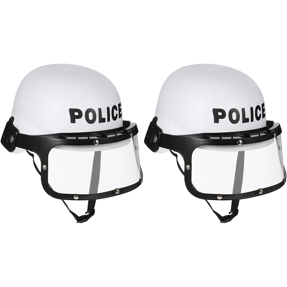 

2 Pcs Police Costume Men Cosplay Hat Officer Hats Pirate Plastic Party Child
