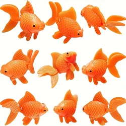 6pcs Orange Goldfish - Realistic Floating Artificial Aquarium Decoration, Durable PVC, Creating a lifelike aquarium atmosphere